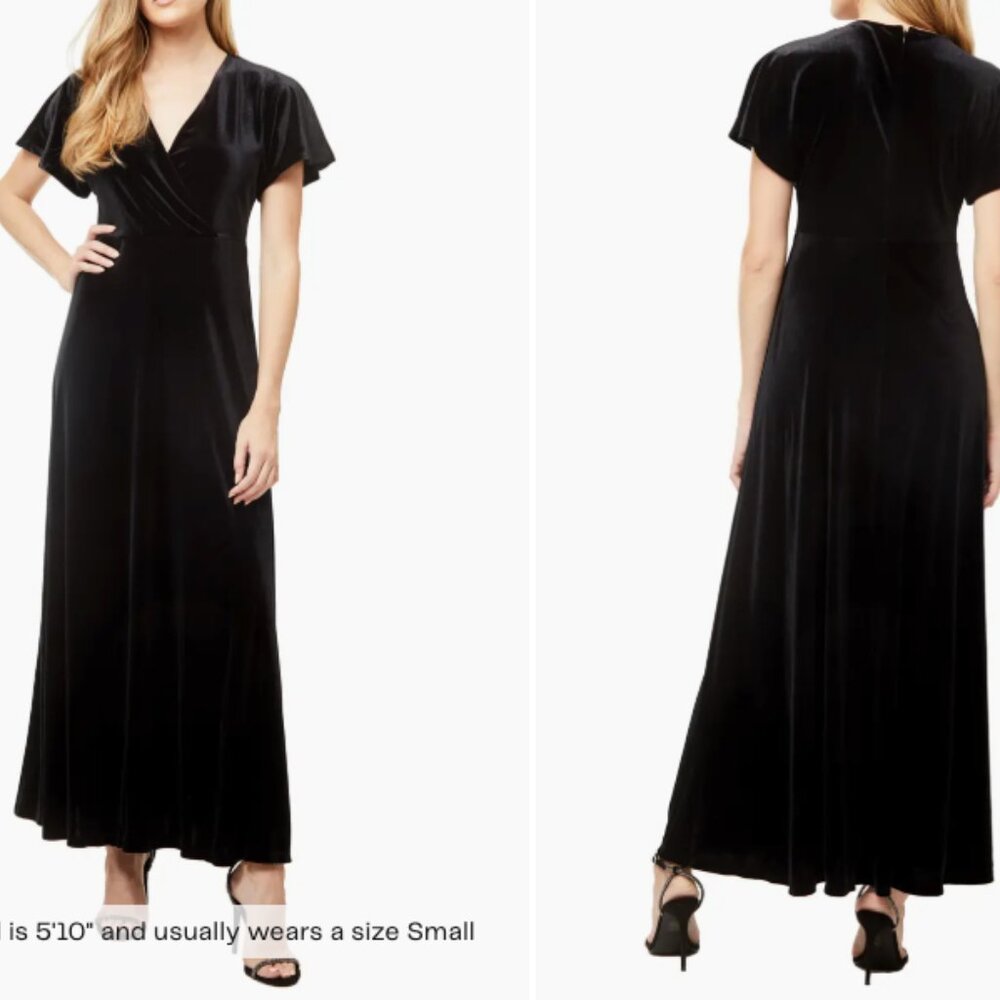 Black Velvet Gown — WORN ONCE!
